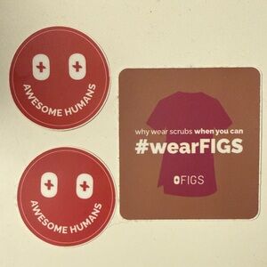 Figs Red and Brown Sticker Set